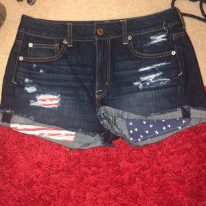 American Eagle flag shorts!
